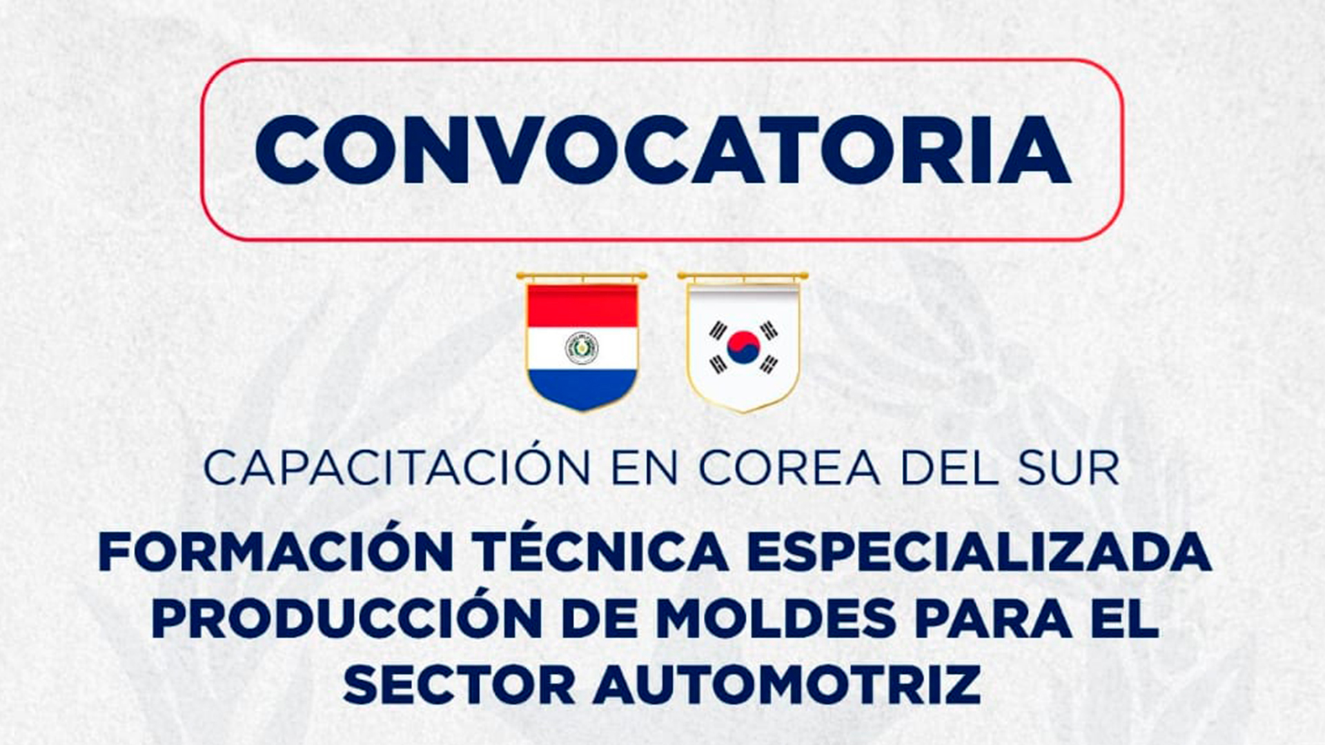 Primera convocatoria para capacitación técnica especializada de paraguayos orientado al sector automotriz